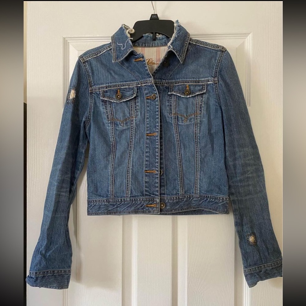 Lilu PAC-Sun Blue Denim Jacket Medium Womens